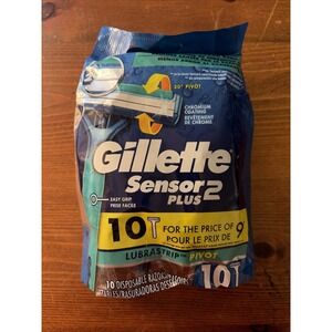 Gillette Men's Sensor2 Plus Disposable Razors, 11 Count